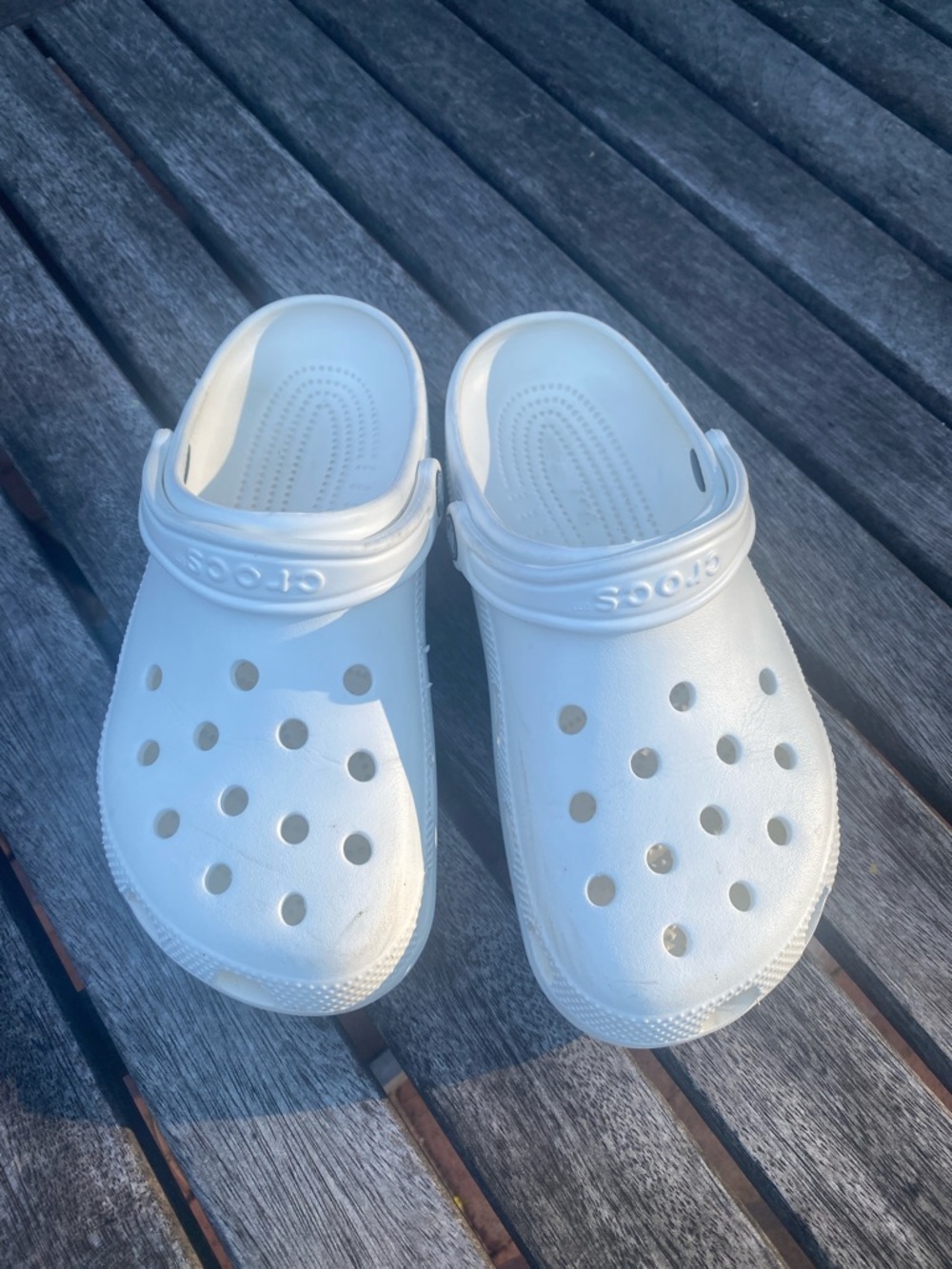 Womens White Crocs